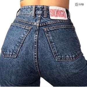 Vintage Bongo Mom Jeans 11L High Rise Dark Wash 90s Y2K Straight Leg
